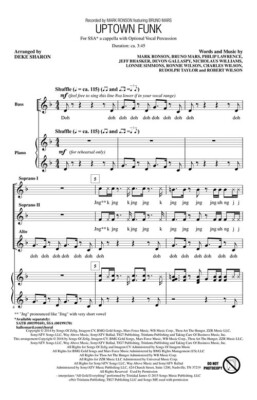 Uptown Funk Pop Choral Series SSA a cappella Bruno Mars