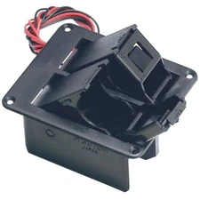 NEW Gotoh BB-04W Double 9 Volt Battery Compartment Box 18V Deluxe JAPAN - BLACK