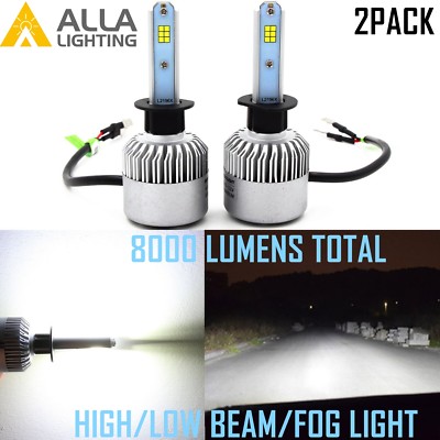 H1 LED Headlight Kit for High Low Beam Mazda 6 Miata Tribute Lexus LX470 White
