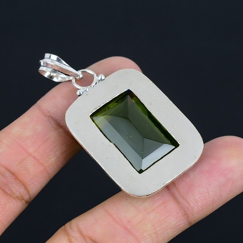 Peridot Gemstone Handmade 925 Sterling Silver Jewelry Pendant SL-156 - Picture 4 of 4