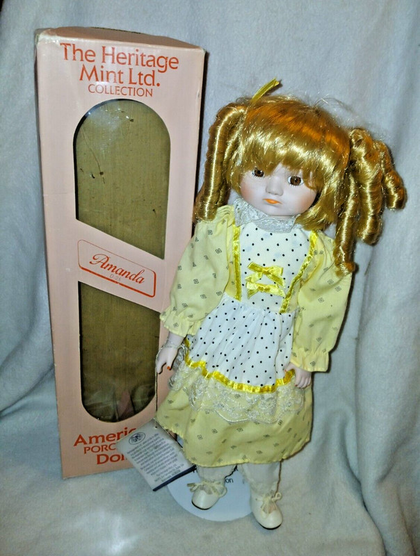 1988 Heritage Mint Ltd Americas Dolls Porcelain 16" Amanda D-25