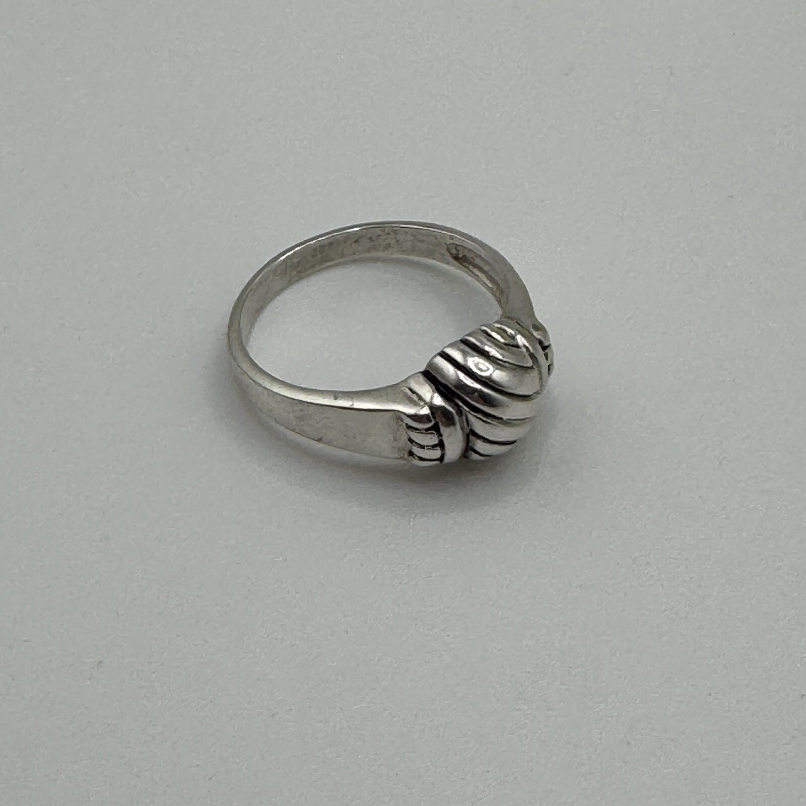 Sterling Silver Ring Dome Dimensional Design 925 … - image 4