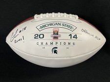 Connor Cook Signed Inscribed Michigan State Spartans 2014 Rose Bowl Football JSA