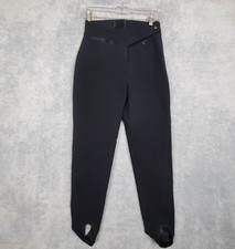 Vtg Obermeyer Womens Ski Pants Size 6 Black High Rise Legging Wool Nylon 25 x 29