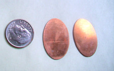 36 Pcs. Raw Copper Blanks, Stampings - Flat OVAL shape - 1 1/8" TALL