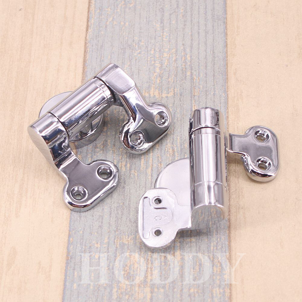 REPLACEMENT TRADITIONAL OAK SOFT CLOSING WOOD TOILET SEAT HINGES CHROME