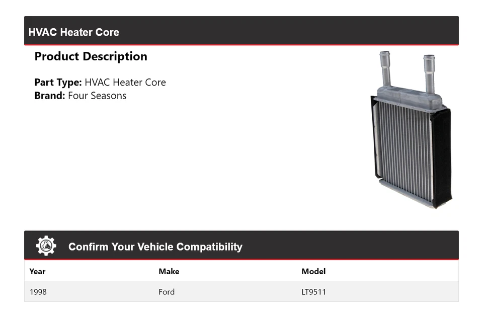 Ford LT9511 1998 núcleo de calefacción de climatización 4 estaciones Foto 2 de 3