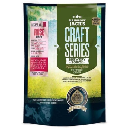 Cider Making Kit Mangrove Jacks Rose No.10 Brewery Pouch Home Brew