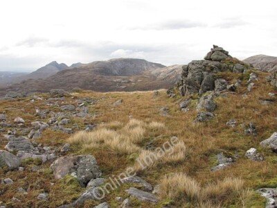 Photo 6x4 640m top above Loch nan Cuaran Inchnadamph The summit of a mino c2010