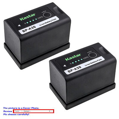 Kastar Fully Decoded Battery Replacement for Canon BP-A30 BP-A30 BP-A65 BP-A90