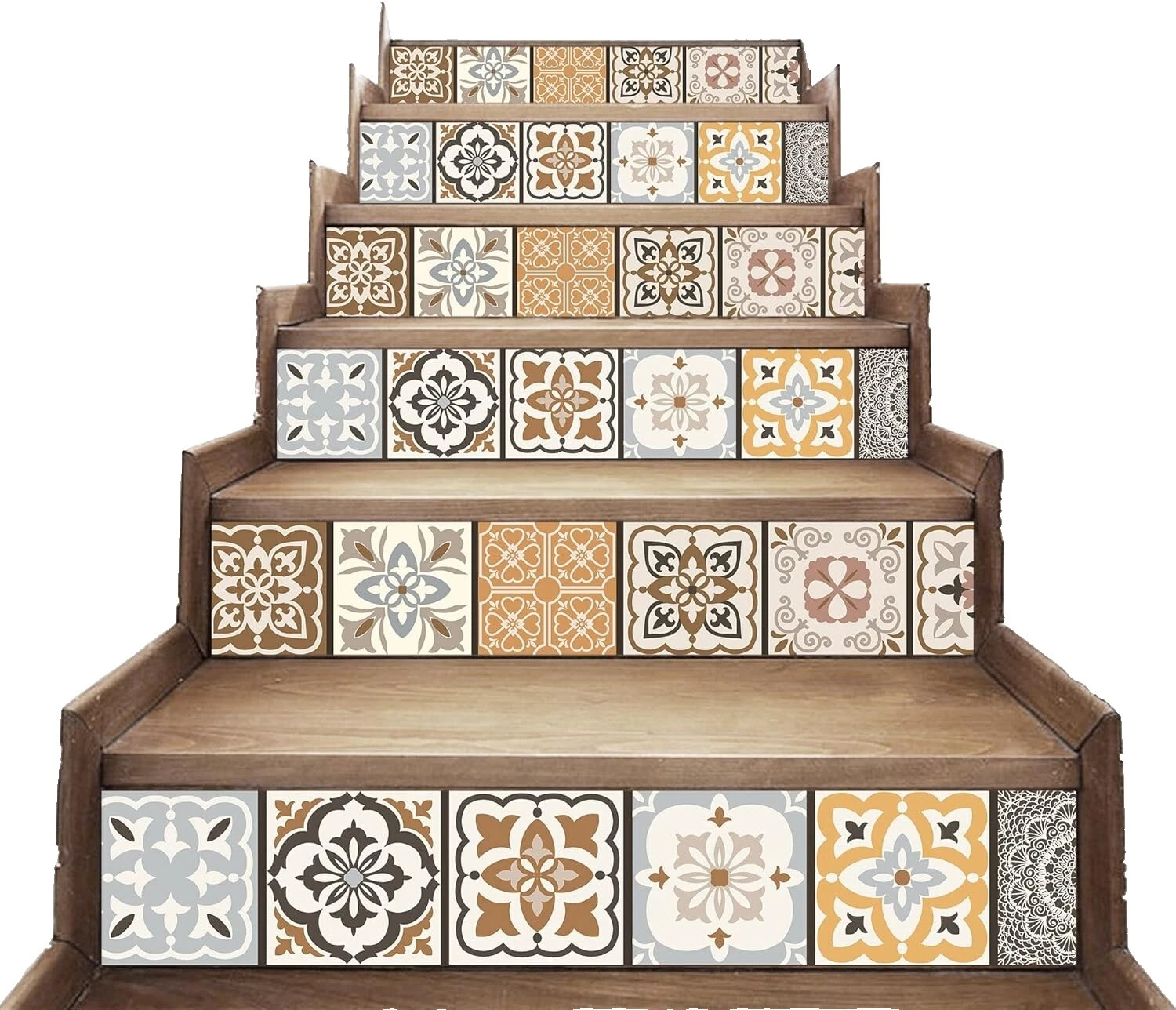 Piso Retro/Vintage de cerámica y azulejos de la pared