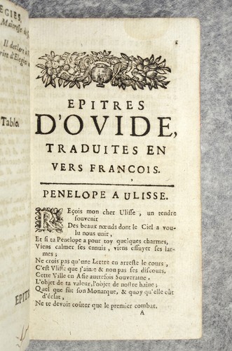 OVIDE. LES EPISTRES (EPITRES) ET TOUTES LES FLÈCHES AMOUREUSES D'OVIDE. 1688 - Picture 7 of 12