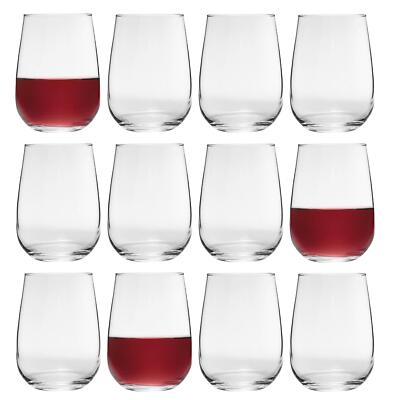 12x LAV Gaia Extra Groß Stiellose Weingläser Rot Weiß Trinken Geschenkset 590ml