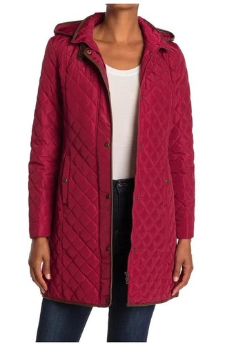 Lauren Ralph Lauren Quilted Hooded Jacket Chili S at Hautelook