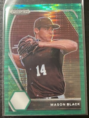 2021 Panini Prizm Draft Picks Green Pulsar Prizm Mason Black #PDP85 Giants