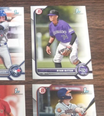 RYAN RITTER 2022 BOWMAN DRAFT CARD BD-136 COLORADO ROCKIES (FIRST ROOKIE BASE)