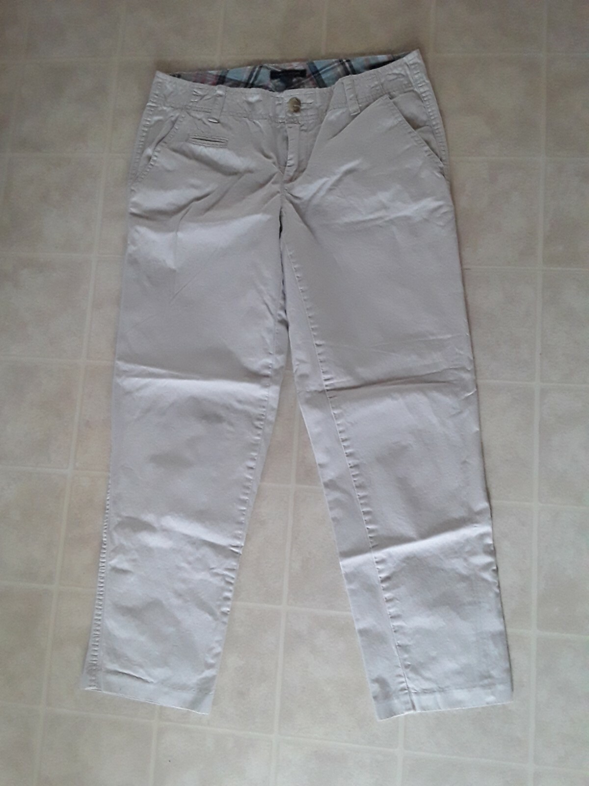 TOMMY HILFIGER EVERYDAY WOMEN'S BEIGE CROP PANTS: SIZE 2