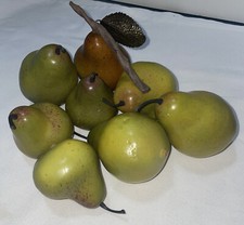 8 Pears Artificial Faux Fake Fruit Realistic Farm House