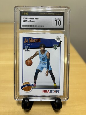 JA MORANT ROOKIE CARD 2019-20 PANINI HOOPS #297 GRADED CSG GEM MINT 10  GRIZZLIES | eBay