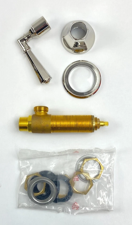 Relleno de bañera Rohl de 3 orificios con mango de doble palanca níquel pulido 3/4 pulgadas A1984LMPN Foto 2 de 4