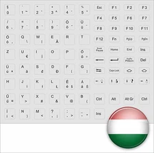 Hungary Keyboard Sticker Grey Keystick Hungarian Hungary