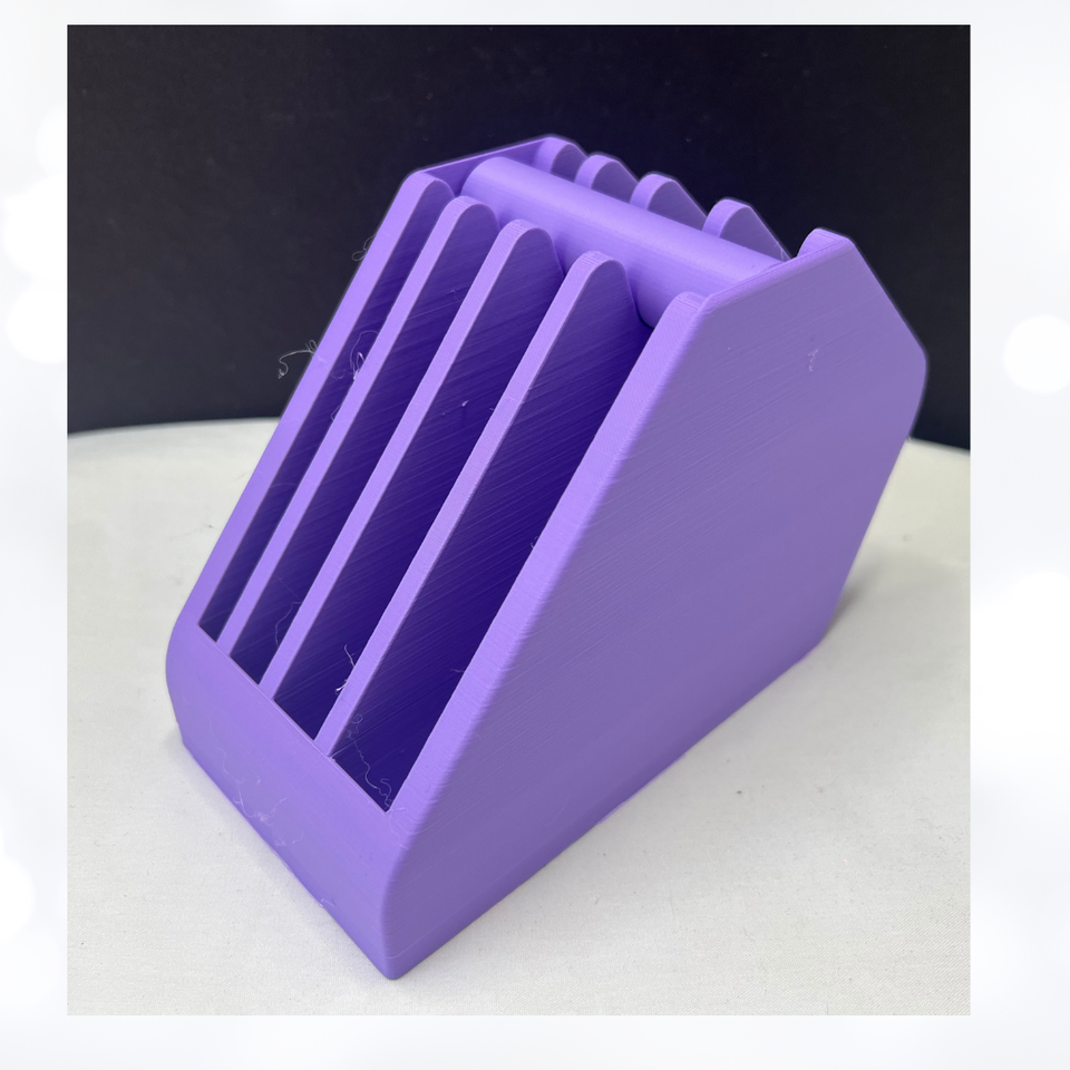 3D Printed Double Sided TAPE DISPENSER Crafting Tear Tape Holder Purple 3d-printed-double-sided-tape-dispenser-crafting-tear-tape-holder-purple