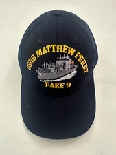 The Corps USNS Matthew Perry T-AKE 9 Logo Blue Baseball Cap Hat One Size