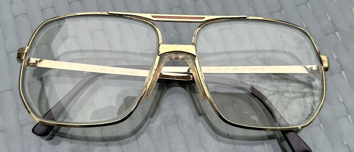 Vintage Cottet Made In France Eyeglass Frames Gold Square Vintage Cottet Made In France Eyeglass Frames Gold Square