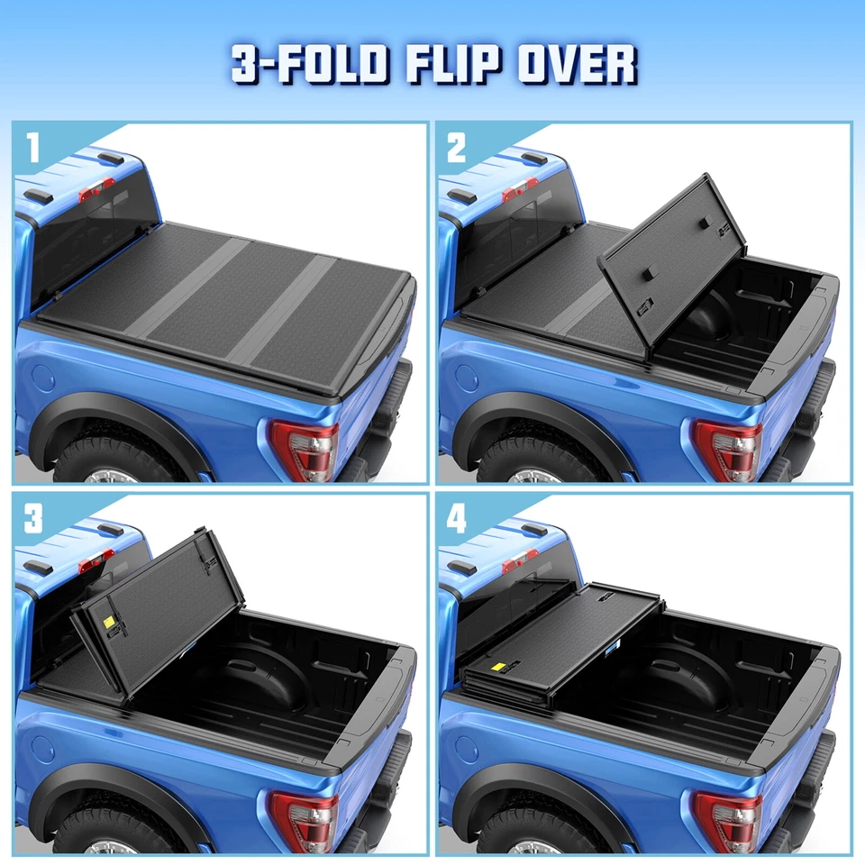 5.5FT FRP Hard Truck Tonneau Cover For 2004-14 Ford F150 2006-14 Lincoln Mark LT Foto 2 de 4