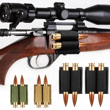 2PCS Hook&Loop Ammo Holder Cartridge Shell Magazine Pouch for Rifle Stock Pouch