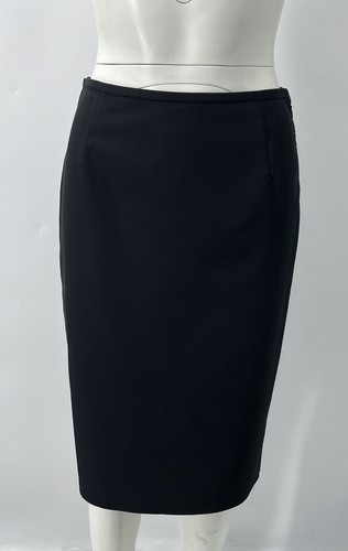 Prada ALTERED Navy Scuba Exposed Seam A-Line Skirt sz 40 - Picture 1 of 6