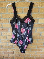 Vtg NWT Cinema Etoile Satin Teddy One Piece M Snap Crotch Camisole Lingerie USA