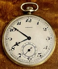 Antique Solid 14K Y Gold Longines 19j 5 Adj Swiss Pocket Watch c.1918 Running