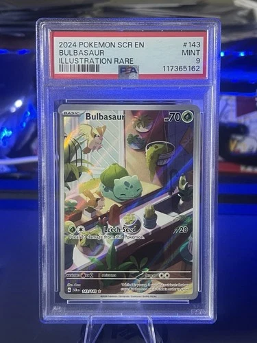 Pokémon TCG Bulbasaur Stellar Crown Illustration Card 143/142 PSA 9