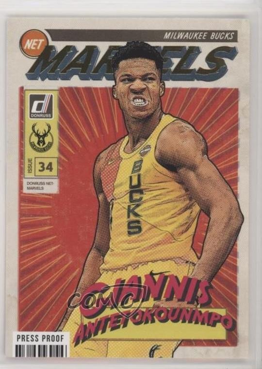 2019-20 Panini Donruss Net Marvels Press Proof Giannis Antetokounmpo #11 0c3