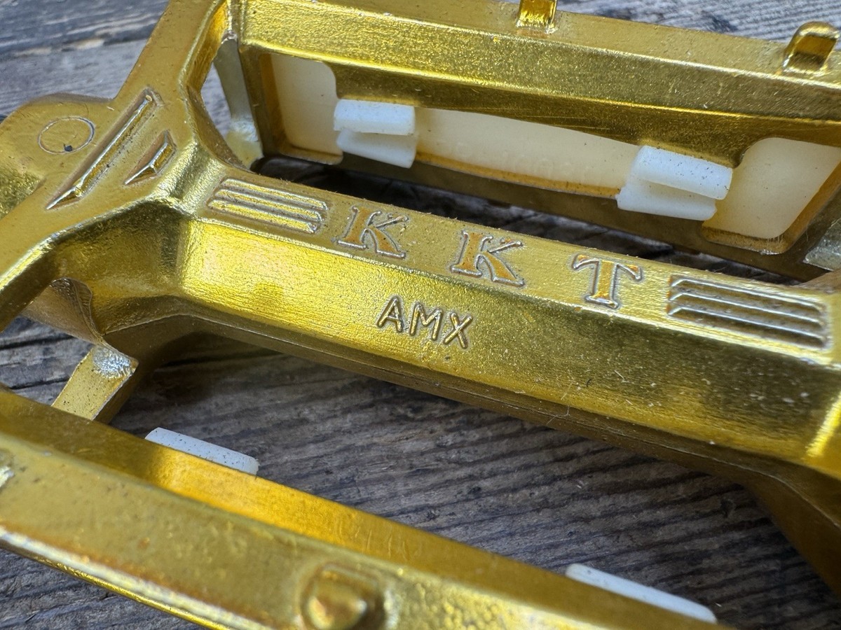 KKT Gold 9/16” AMX Bmx Pedals Vintage Old School | eBay