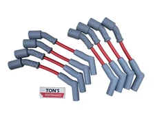 MSD LS 6.2L V8 Spark Plug Wire Set 45-Deg 2010-15 Camaro SS Shorty headers Red