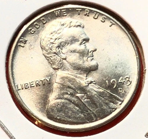 1943-D Lincoln Wheat Cent Penny GEM BU From an Original Bank Roll
