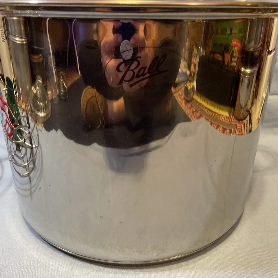 BALL WATERBATH CANNER Stainless ELITE STAINLESS STEEL 21 Quart POT JAR RACK LID - Image 4 of 4