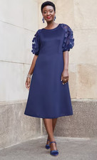 Size 10 Ashro Blue Formal Wedding Church Party Tomasina Fit & Flare Dress