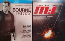 Mission Impossible Trilogy The Bourne Trilogy Blu-ray Sets with Boxcovers