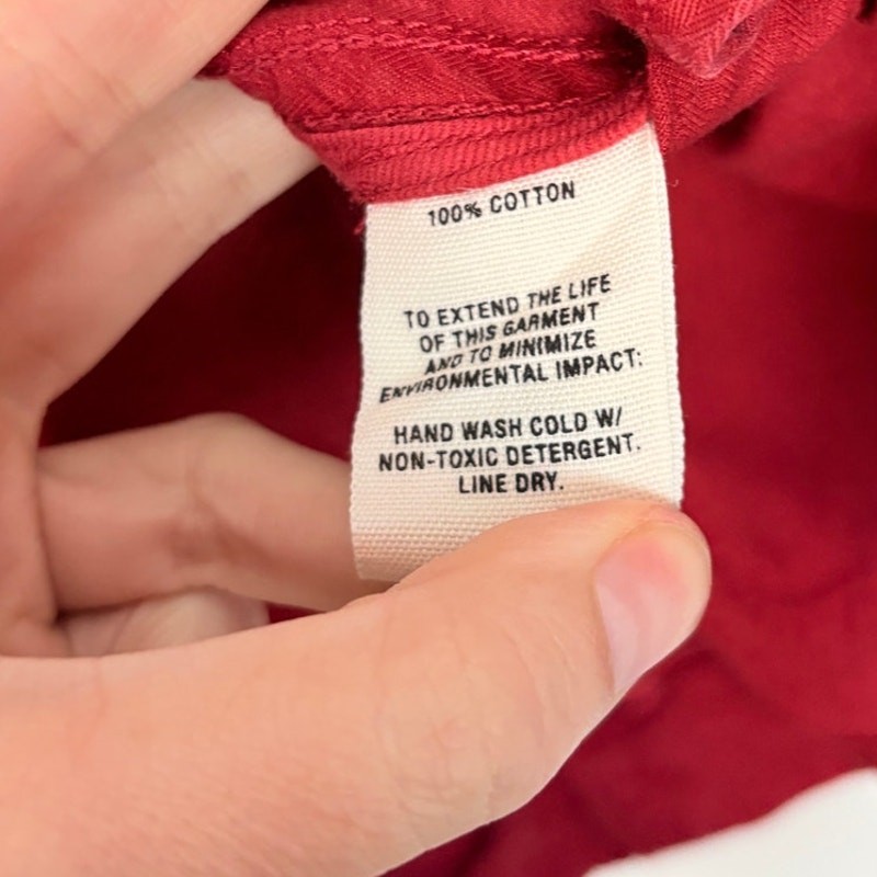 Alex Mill Red Button Front Structured Cotton Chor… - image 4