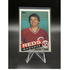 Topps 1985 Pete Rose Reds Manager Checklist Baseball Card #547
