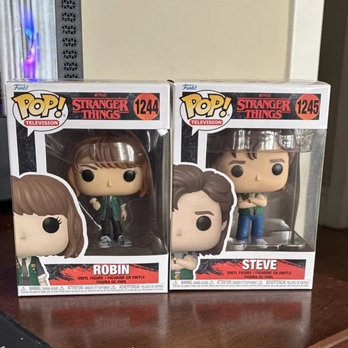 Funko Pop! Stranger Things [Robin #1244, Steve #1245] Vinyl Figures Set