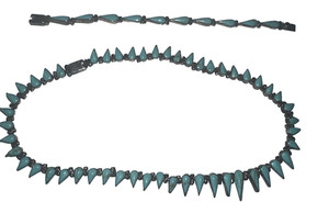 Vintage Mexico 950 Silver & Turquoise Necklace and Bracelet Set TC-141