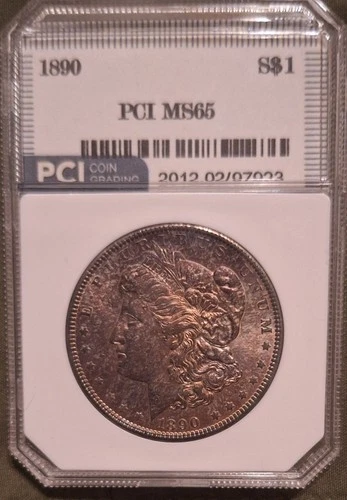 1890-P $1 Morgan Silver Dollar PCI MS-65 Mint State Mega Toner