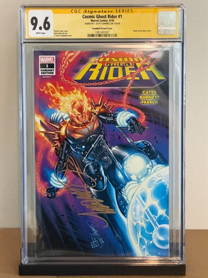 #ad Cosmic Ghost Rider #1 GITD Exclusive Variant J Scott Campbell Signed CGC SS 9.6 $219.95