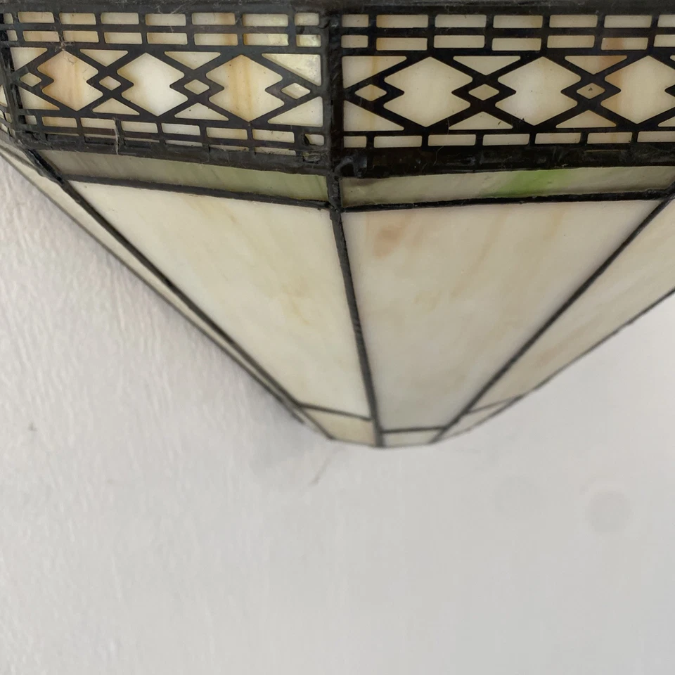 4 x TIFFANY STYLE HANDCRAFTED GLASS WALL LIGHTS (sold together) - Image 2 of 4