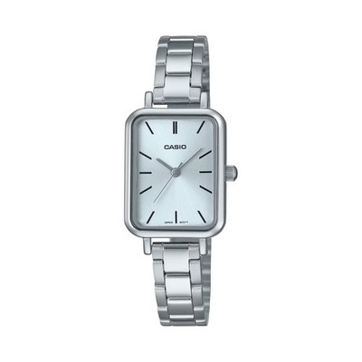 Casio Women s Silver Watch with Light Blue Dial - LTP-V009D-2EUDF
