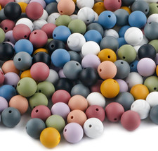 150Pcs Silicone Beads for Keychain Making Bracelet Decoration and 15Mm Silicone